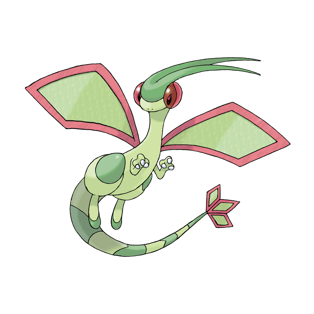 animal_focus claws flygon full_body gen_3_pokemon nintendo no_humans nostrils official_art pokemon pokemon_(creature) pokemon_focus pokemon_rse solo sugimori_ken third-party_source wings