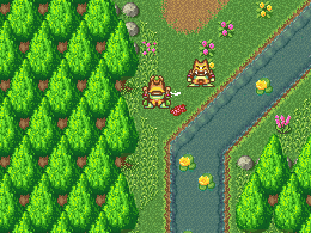 animated cum goblin goblin_male mating_press nibbler2345 outdoors pixel_art primm_(seiken_densetsu_2) rape seiken_densetsu seiken_densetsu_2 sex