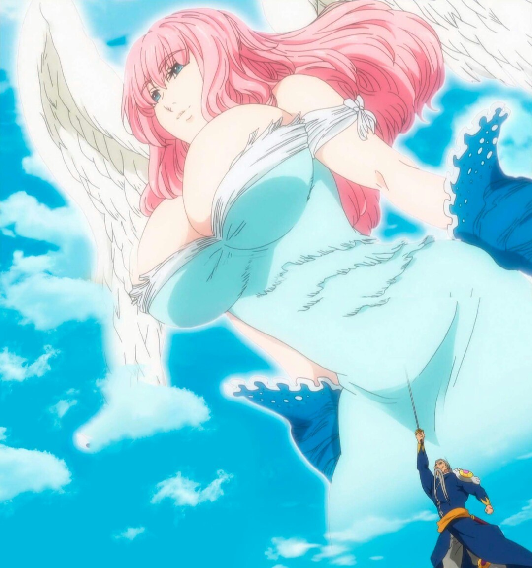 Nerobasta's Closed Eyes and Cleavage Hentai