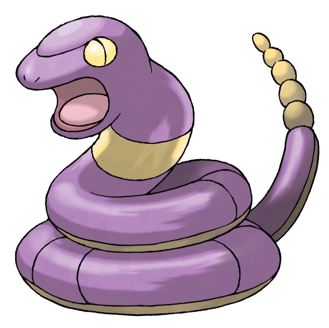 animal_focus ekans full_body gen_1_pokemon nintendo no_humans official_art open_mouth pokemon pokemon_(creature) pokemon_focus pokemon_frlg slit_pupils snake solo sugimori_ken third-party_source tongue transparent_background yellow_eyes