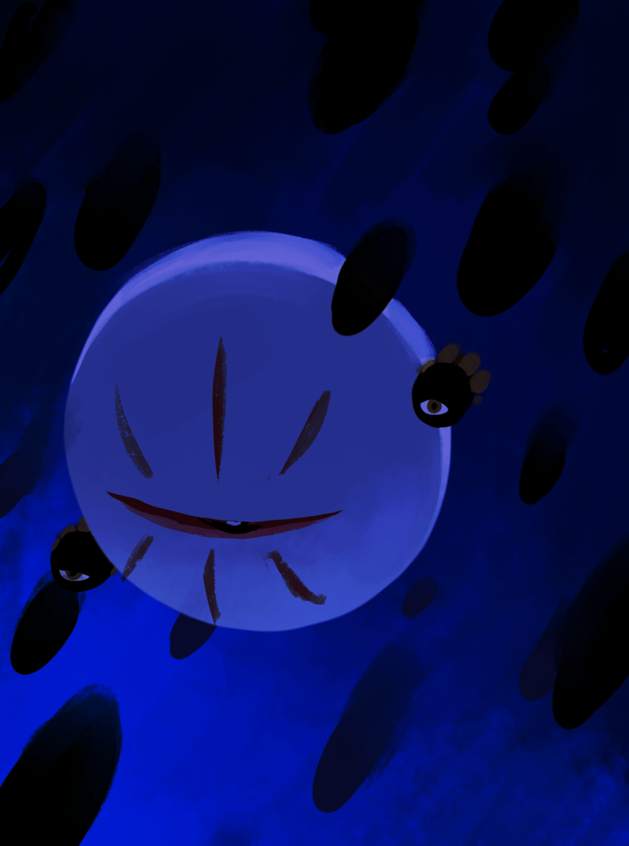 3others colored_sclera dark_matter_(kirby) highres kirby&#039;s_dream_land_3 kirby_(series) looking_at_viewer multiple_others nintendo no_humans nt_26 one-eyed orb red_eyes red_sclera zero_(kirby)
