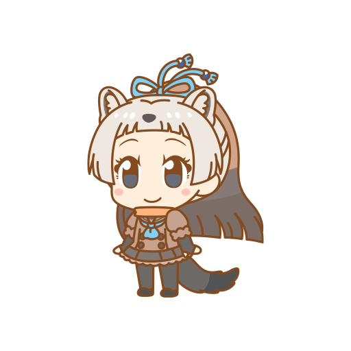 1girl animal_ears extra_ears grey_hair kemono_friends kemono_friends_pavilion long_hair looking_at_viewer official_art sable_(kemono_friends) solo tail transparent_background