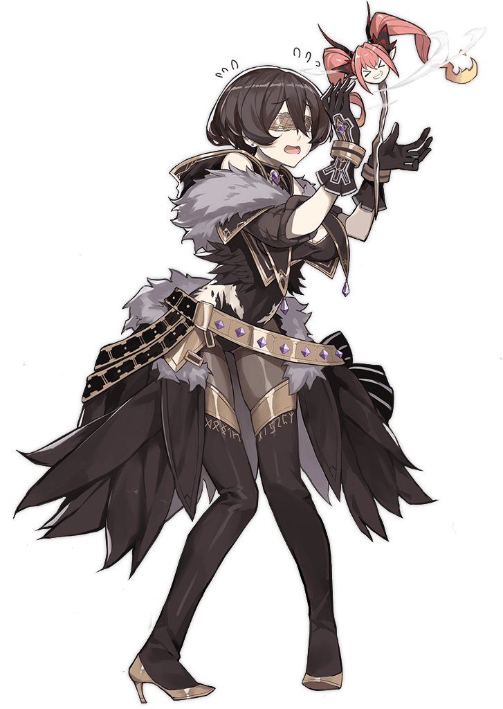 &gt;_&lt; 1girl ark_order belt black_boots black_dress black_gloves black_hair black_jacket black_leotard blindfold boots bow breasts cropped_jacket cuffs d: dress flying_sweatdrops full_body fur-trimmed_jacket fur_trim gloves high_heel_boots high_heels hodr_(ark_order) jacket knees_together_feet_apart kzhu large_breasts leotard loki_(ark_order) off_shoulder official_art open_mouth pantyhose shackles short_hair sidelocks solo standing tachi-e thigh_boots thighband_pantyhose thighhighs transparent_background