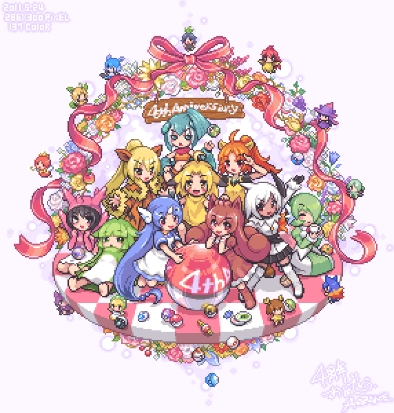 10s 2011 6+girls absol aozane arcanine barefoot corsola dated dive_ball dragonair feet flower garchomp gardevoir gen_1_pokemon gen_2_pokemon gen_3_pokemon gen_4_pokemon glaceon great_ball heal_ball leafeon luxury_ball master_ball mismagius multiple_girls net_ball nintendo oddish personification pichu pikachu pixel_art poke_ball poke_ball_(basic) poke_flute pokemon repeat_ball ribbon safari_ball soles timer_ball toes torchic typhlosion ultra_ball vulpix