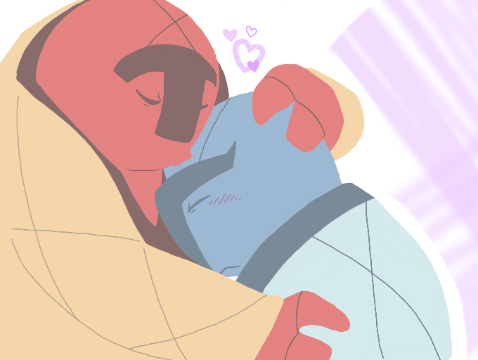 closed_eyes gen_5_pokemon heart hug kiss nintendo no_humans pokemon pokemon_(creature) sawk throh