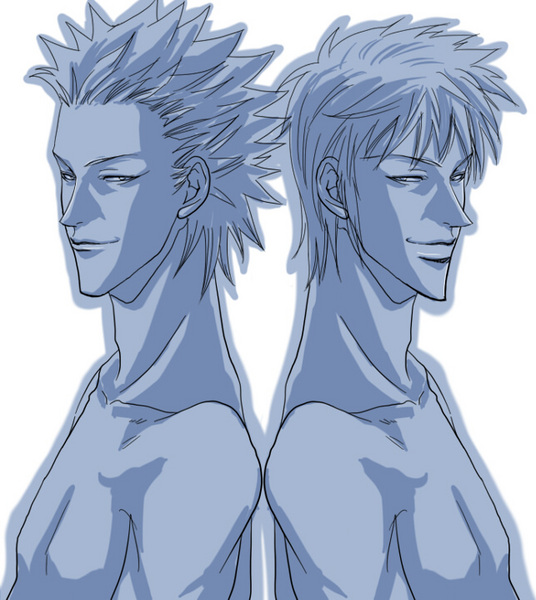 2boys akagi akagi:_yami_ni_oritatta_tensai akagi_shigeru blue_theme fukumoto_mahjong monochrome multiple_boys one_outs tagme tokuchi_toua