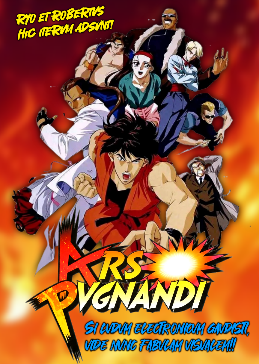 1990s_(style) 2girls 3rd_party_edit 6+boys bald black_hair blonde_hair dougi highres jack_turner john_crawley karate_gi king_(snk) latin_text mr._big mr.big mr_big multiple_boys multiple_girls retro_artstyle robert_garcia ryou_sakazaki ryuuko_no_ken sakazaki_ryo sunglasses todoh_ryuhaku yuri_sakazaki