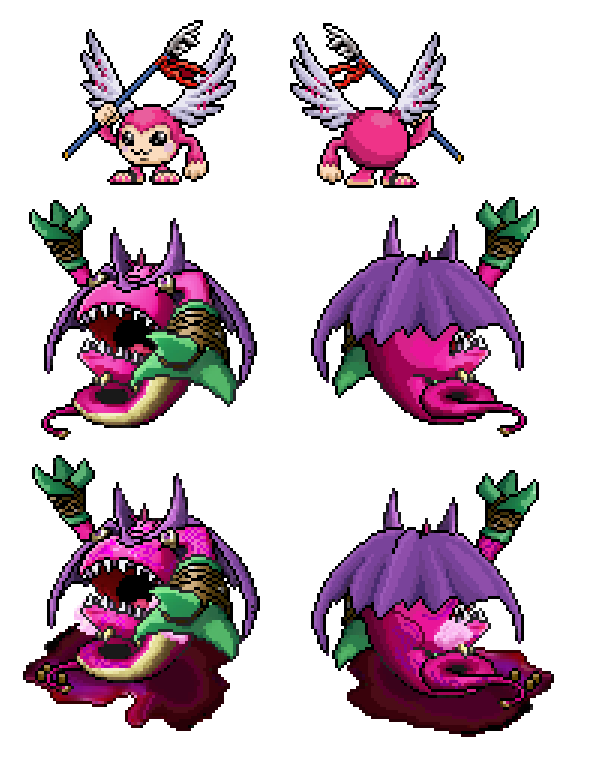 bacchusmon belt cape claws digimon digimon_(creature) picklemon sharp_teeth teeth