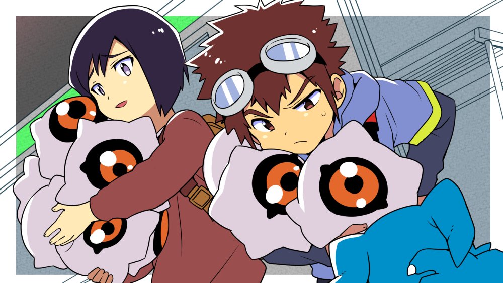 digimon digimon_adventure_02 ichijouji_ken kuramon motomiya_daisuke v-mon