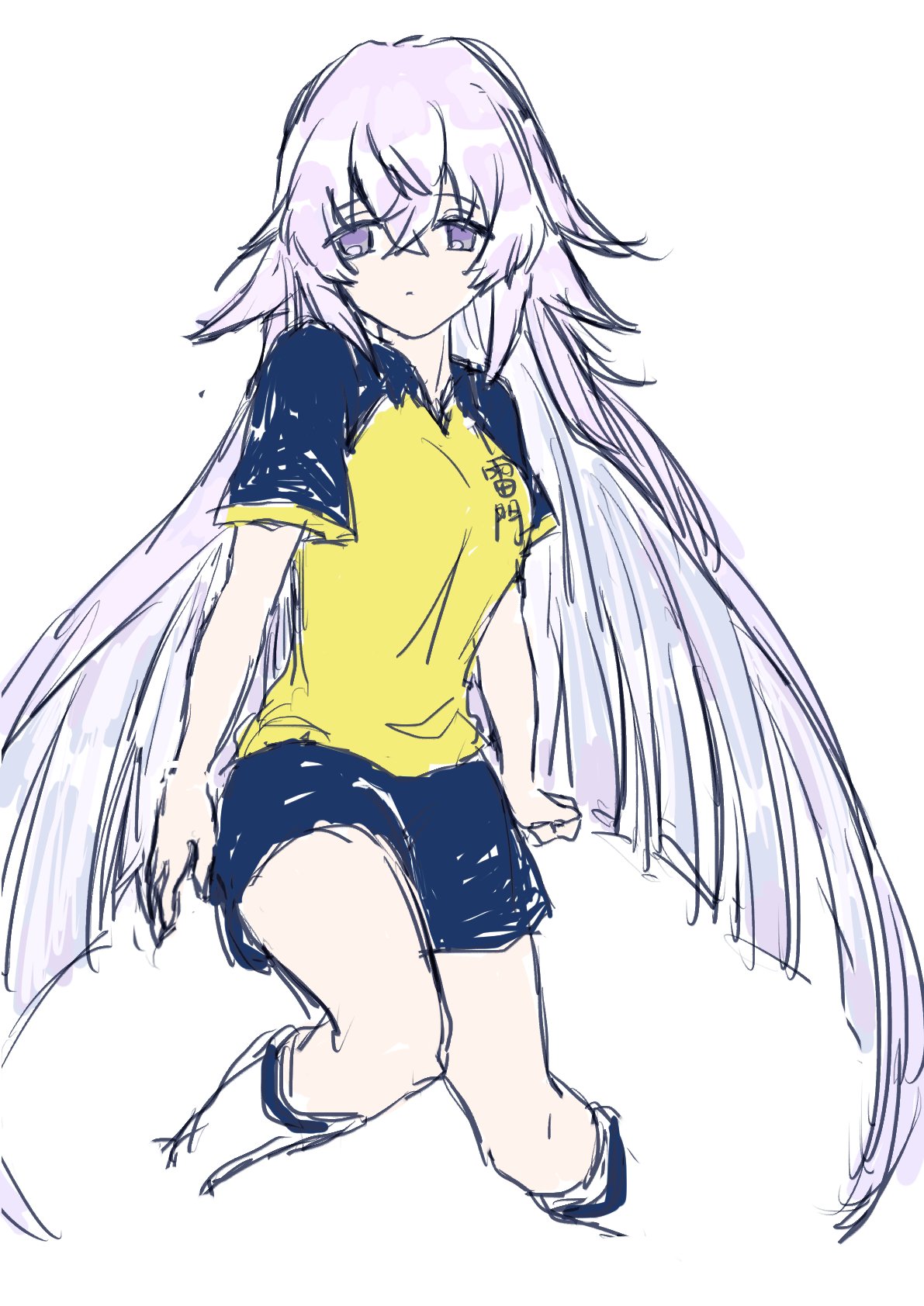 1girl alternate_costume ayayagi888 bad_id bad_twitter_id grimms_notes inazuma_eleven_(series) magic_mirror_(grimms_notes) raimon raimon_soccer_uniform soccer_uniform solo sportswear