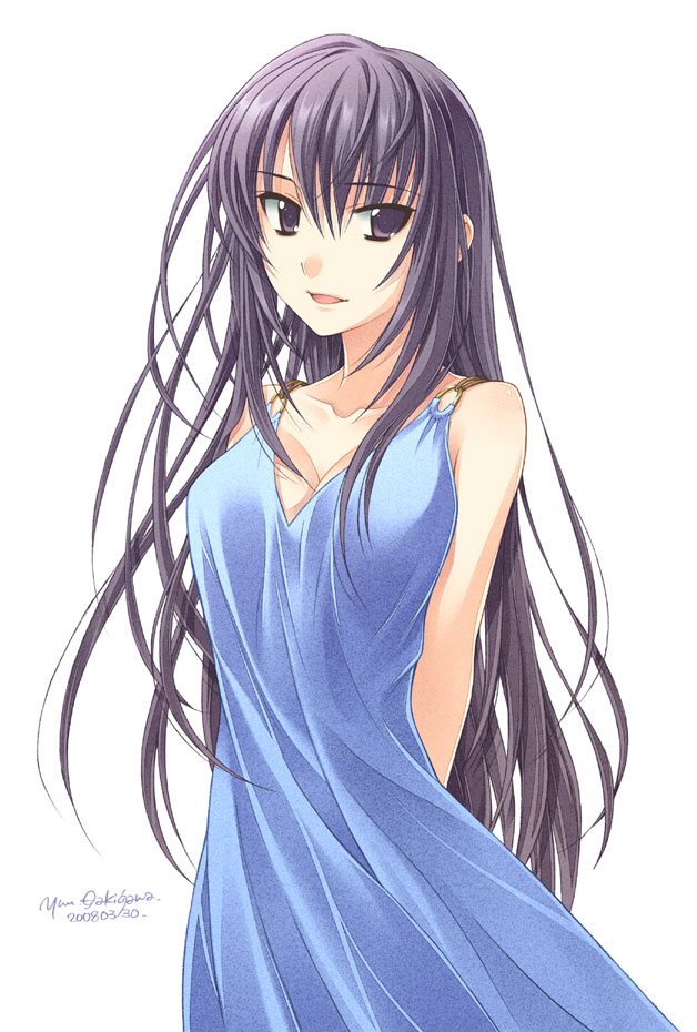 dress ever_17 komachi_tsugumi long_hair purple_eyes purple_hair solo takigawa_yuu