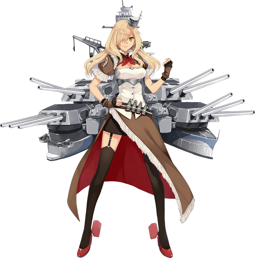1girl ascot azur_lane black_garter_straps black_gloves black_skirt black_thighhighs blonde_hair breasts buttons cleavage closed_mouth eyebrows female_focus fingerless_gloves full_body garter_straps gloves hair_over_one_eye hand_on_own_hip hao_(patinnko) legs_apart lips long_hair looking_at_viewer machinery medium_breasts miniskirt nevada_(azur_lane) official_art pencil_skirt pink_lips puffy_short_sleeves puffy_sleeves red_ascot red_shoes ship_turret shirt shoes short_sleeves skirt smile solo thighhighs transparent_background white_shirt zettai_ryouiki