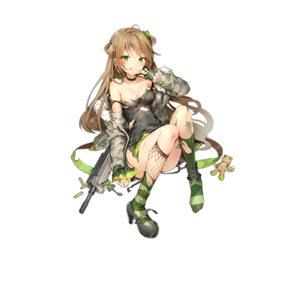 1girl 7.62x51mm_nato :q ahoge ankle_cuffs anmi assault_rifle black_dress black_gloves black_shoes blush breasts brown_hair bullpup camouflage choker collarbone colored_stripes convenient_leg copyright_name covered_navel dog_tags dress female_focus fingerless_gloves full_body fully_powered_cartridge fur_trim girls&#039;_frontline gloves gpmg_cartridge green_eyes gun high_heels kel-tec_rfb long_sleeves mary_janes medium_breasts mole mole_on_breast no_panties off_shoulder official_art pinstripe_legwear pinstripe_pattern rfb_(girls&#039;_frontline) rifle rifle_cartridge scratches semi-automatic_rifle shoes sitting sleeves_past_wrists socks solo sparkle striped_clothes striped_socks stuffed_animal stuffed_toy teddy_bear tongue tongue_out torn_clothes torn_dress transparent_background two_side_up vertical-striped_clothes vertical-striped_socks weapon