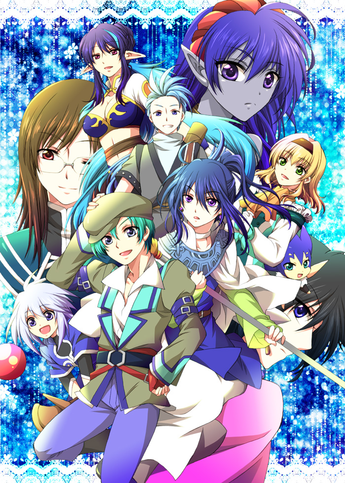 00s 3girls 6+boys alfa_system bad_id bad_pixiv_id beret black_hair blonde_hair blue_background blue_eyes blue_hair blue_skin brown_eyes brown_hair celsius celsius_(tales) chester_burklight color_connection colored_skin creature genius_sage glasses green_eyes green_hair grey_eyes hairband hat jade_curtiss judith_(tales) keele_zeibel kendama leon_magnus long_hair multiple_boys multiple_girls natalia_luzu_kimlasca_lanvaldear one_eye_closed pointy_ears purple_eyes rocksprings short_hair spada_belforma tales_of_(series) tales_of_destiny tales_of_eternia tales_of_innocence tales_of_phantasia tales_of_symphonia tales_of_the_abyss tales_of_the_world tales_of_the_world_radiant_mythology_3 tales_of_vesperia tsubasam white_hair wink