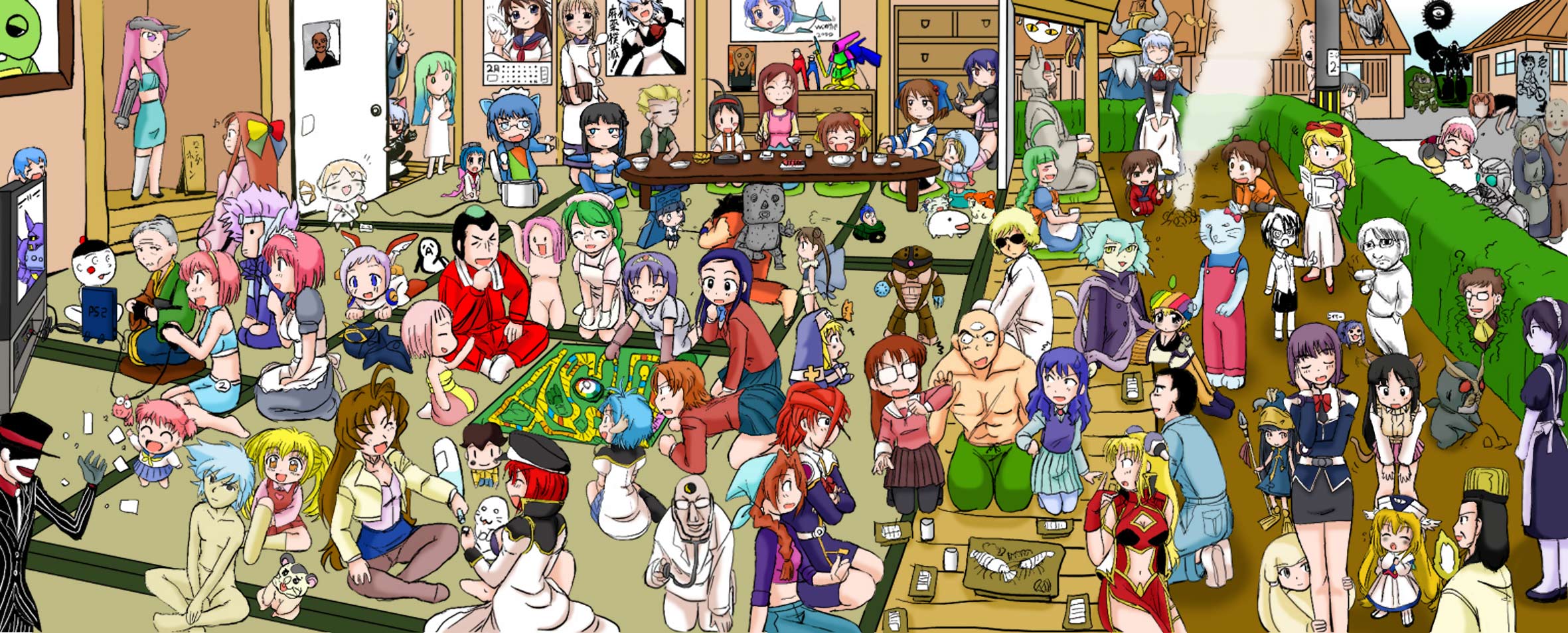 00s 2k-tan 6+boys 6+girls 95-tan ^^^ ^_^ abe_takakazu afterimage ahoge all_fours animal_ears another_agito apron artist_collaboration azumanga_daiou backbeard bald bare_shoulders barefoot beard black_hair black_headwear black_legwear blonde_hair blue_gloves blue_hair blue_skirt blush_stickers board_game bottle bow braid braided_ponytail bridget_(guilty_gear) brown_hair calendar_(object) chaozu character_request closed_eyes clothed_female_nude_female clothed_female_nude_male clothed_male_nude_female clothed_male_nude_male clothes_lift clothing_cutout commentary_request convenient_arm copyright_request creature crossed_arms crossover crystal_saint double_bun dr_norton dragon_ball dragonball_z ear_wiggle elbow_gloves everyone extension_cord facial_hair fine_art_parody formal_clothes forte_stollen futaba_channel futari_wa_precure galaxy_angel game_console gegege_no_kitarou ghost_in_the_shell glasses gloves gradient_hair green_hair green_pants guilty_gear guilty_gear_xx guu_(jungle_wa_itsumo) hair_bow hair_bun hair_over_shoulder hamtaro hamtaro_(series) hand_in_pocket happy hat hedge helmet highres horns hunter_x_hunter index_finger_raised indian_style japanese_clothes jumpsuit jungle_wa_itsumo_hare_nochi_guu kamen_rider kamen_rider_agito_(series) kamen_rider_black_(series) katase_shima kimono knee_up kotonomiya_yuki kurame kusanagi_motoko kusari_hime:_euthanasia kuso_miso_technique lavender_legwear legs_together lindows linux-tan long_hair long_image long_sleeves longhorn maid maid_headdress me-tan meme midriff mint_blancmanche misumi_nagisa mizuhara_koyomi multicolored_hair multiple_boys multiple_crossover multiple_girls muscular muscular_male mustache navel navel_cutout necktie neferpitou nijiura_maids no_shoes nude nurse nurse_cap old old_woman on_floor opaque_glasses os-tan overalls painting_(object) pants pantyhose parody peeking peeking_out pencil_skirt pink_hair pink_shirt pinstripe_pattern pinstripe_suit playing_games playstation_2 playstation_controller pleated_skirt polearm poster_(object) pouring precure puffy_short_sleeves puffy_sleeves purple_hair ranpha_franboise red_bow red_hair rice_cooker saba-tan saint_seiya sake_bottle scar school_uniform seiza serafuku shadow_moon shirt short_hair short_sleeves single_braid sitting skirt skirt_lift smile smoke socks spear standing stethoscope striped suigetsu suit sunglasses sweater_vest table tail takaya_n tatami television tenshinhan the_scream third_eye trap twin_braids twintails two-tone_hair uboa uchuu_no_stellvia veranda waha wariza weapon white_apron white_legwear white_neckwear wide_image xp-tan yamato_suzuran yamcha yamcha_pose_(meme) yellow_legwear yukishiro_honoka