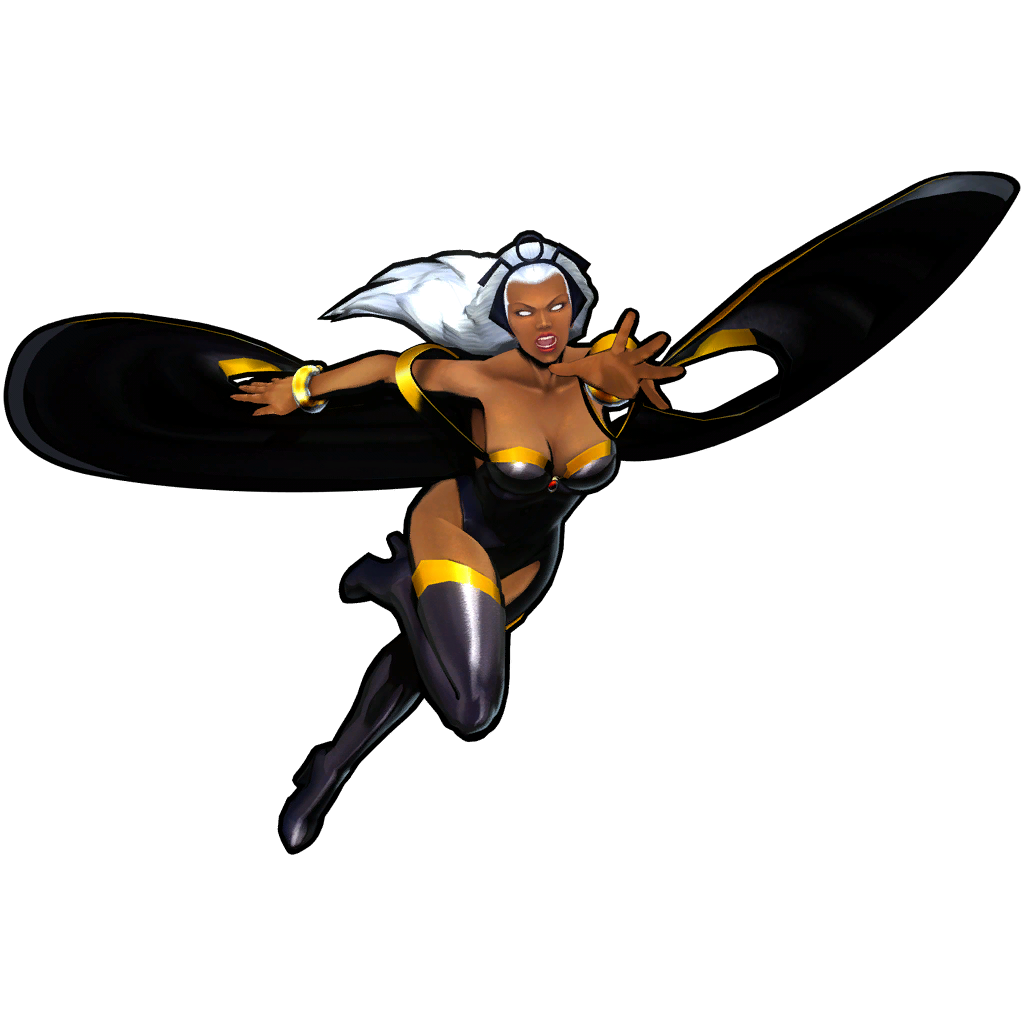 10s 1girl 3d abs boots bracelet breasts capcom cape dark-skinned_female dark_skin female_focus flying full_body hairband headpiece high_heels highleg highleg_leotard jewelry knee_up leotard lipstick long_hair makeup marvel marvel_vs._capcom marvel_vs._capcom_3 no_pupils off_shoulder official_art open_mouth storm_(x-men) reaching shoes silver_hair solo storm storm_(x-men) thigh_boots thighhighs thighs tiara white_eyes wrist_cuffs x-men