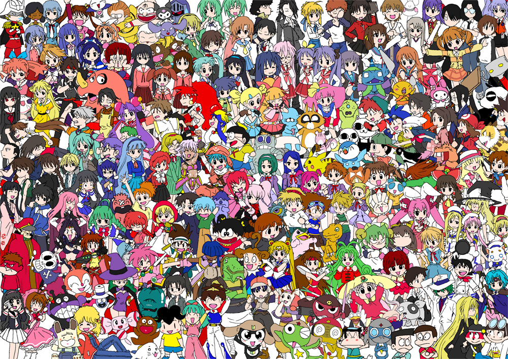 .hack// .hack//tasogare_no_udewa_densetsu 00s 1990s_(style) 2k-tan 6+boys 6+girls absolutely_everyone absurdly_detailed_composition agumon ajiyoshi_youichi akane_(ojarumaru) akazukin_chacha akazutsumi_momoko akihabara_dennou_gumi akimoto_komachi alice_margatroid alicia_florence amano_misao_(pretty_sammy) amasawa_yuuko animal_yokochou annotated annotation_request anpanman aobee_(ojarumaru) araessa araiguma_(bonobono) aria_(manga) aria_pokoteng artoria_pendragon_(fate) asahina_mikuru asari-chan ashita_no_nadja ashiya_ashibe ayanami_rei azumanga_daiou baba_lamune babbit bad_id bad_pixiv_id baikinman baku_(onegai_my_melody) bakusou_kyoudai_let&#039;s_&amp;_go!! bandai bandana beanie bird bishoujo_senshi_sailor_moon black_cat_(series) black_hair black_jack black_jack_(series) blonde_hair blood+ bloodberry bokurano bonobono bonobono_(character) borot_(marude_dameo) braid brave_story brown_hair bururu_(konna_ko_iru_kana) cacao_(lamune) camcorder candy_(obake_no_holly) cardcaptor_sakura cat chacha_(akazukin_chacha) chancellor_(eagle_talon) chang_wufei char&#039;s_counterattack char_aznable cherry_(saber_j) child ciber_team_in_akihabara cleo_everlastin closed_eyes clothed_robot connie_(ponkickies) cowboy_bebop crayon_kingdom creamy_mami crossover cure_black cure_white cyber_connect_2 daidouji_tomoyo dawn_(pokemon) dejiko dennou_coil densuke_(dennou_coil) di_gi_charat digimon digimon_(creature) digimon_adventure dokin-chan dokonjou_gaeru doraemon dr._slump dual_persona duo_maxwell eagle_talon emiya_shirou enma_ai eve_(black_cat) everyone fate/stay_night fate_(series) fujimura_taiga furude furude_rika fushigi_mahou_fun_fun_pharmacy futari_wa_precure fuu_(samurai_champloo) fuuin_no_tsue fuusuke_(ninku) ganba ganba_no_bouken gen_1_pokemon gen_4_pokemon genderswap genderswap_(mtf) genji_tsuushin_agedama giroro glasses goggles goggles_on_head goma-chan gorou_(dokonjou_gaeru) goutokuji_miyako green_hair gundam gundam_wing guzura_(oraa_guzura_dado) hagi_(blood+) hakurei_reimu hamano_asari hanakoganei_hibari hanyuu haou_taikei_ryuu_knight hat hatsune_miku heero_yuy heike_ibuki hibari_hanakoganei higurashi_no_naku_koro_ni hiiragi_kagami hiiragi_tsukasa hinano_(trouble_chocolate) hiraga_saito hirake!_ponkikki hiroshi_(dokonjou_gaeru) hiroyuki_(ninku) hokoro holly_(obake_no_holly) honekawa_suneo horrorman hoshino_ruri houjou_satoko hououji_fuu hyper_blossom ie_naki_ko_remi ikari_shinji ikusabe_wataru illyasviel_von_einzbern ishida_yamato ishishi_(kaiketsu_zorori) issa iyo_(animal_yokochou) izumi_konata jigoku_shoujo jinnosuke kagamine_rin kagetora_(yaiba) kaiketsu_zorori kasuga_ayumu kasugano_urara_(yes!_precure_5) kawai_sasami kee-keema kelvin_mask keroro keroro_gunsou kidou_senkan_nadesico kinnikuman kinnikuman_(character) kinomoto_sakura kinomoto_sakura_(magician) kirisame_marisa kisuke_(ojarumaru) kita_high_school_uniform kiteretsu_daihyakka kodomo_no_omocha konna_ko_iru_kana koyemshi kukuri_(mahoujin_guruguru) kunisaki_rena kunisaki_shugo kurogane_yaiba kuromi kururu_(keroro_gunsou) kyuukyoku_choujin_r lalah_sune lime_(saber_j) lina_inverse long_hair louise_francoise_le_blanc_de_la_valliere lucky_star maebara_keiichi magic_knight_rayearth magical_girl mahou_no_princess_minky_momo mahou_shoujo_pretty_sammy mahoujin_guruguru majin_eiyuuden_wataru majoline majutsushi_orphen mamiya_otaru marude_dameo marude_dameo_(character) masaki_sasami_jurai mashin_eiyuuden_wataru matsubara_kaoru matsuzaki_ami may_(pokemon) mechazawa_shin&#039;ichi meena_(brave_story) mihama_chiyo minazuki_karen minky_momo mister_ajikko misumi_nagisa mizunashi_akari mobile_suit_gundam mocchi_(monster_farm) monster_(monster_farm) monster_farm morimura_aiko mugen_(samurai_champloo) multiple_boys multiple_crossover multiple_girls muteki_kanban_musume my_melody nadja_applefield naga_the_serpent nagato_yuki nanami_simpson nanatsu_no_umi_no_tico natsuki_rin nekojiru_udon neon_genesis_evangelion ng_knight_lamune_&amp;_40 nike_(company) nike_(mahoujin_guruguru) ninku nintendo nishino_kaori nishiyama_kankuro non-humanoid_robot norimaki_arale norimaki_gajira nyatta obake_no_holly ohayou!_spank ojarumaru okaasan_to_issho onegai_my_melody onimaru_miki oota_akihiko ootorii_tsubame open_mouth oraa_guzura_dado orphen os-tan otojima_sango otonashi_saya paffy_pafuricia panda parfait_(lamune) patalliro! patalliro_du_malyner_viii penguin piiton_(obake_no_holly) pikachu pink_hair pinoko piplup pokemon pokemon_(creature) pokemon_dppt pokemon_rse ponytail popuri_(fushigi_mahou_fun_fun_pharmacy) powered_buttercup powerpuff_girls powerpuff_girls_z precure pretty_sammy princess_silver puchiko purple_hair pyonkichi quatre_raberba_winner r_tanaka_ichirou ranma-chan ranma_1/2 red_bandana remi_barberin retro_artstyle rihoko_(ninku) riiya_(akazukin_chacha) robin_mask robot rolling_bubbles ryouou_school_uniform ryuuguu_rena ryuuzaki_umi saber_(fate) saber_marionette_j sailor_moon sakaki_(azumanga_daioh) sakigake!!_cromartie_koukou sakura_taisen samurai_champloo sanrio saotome_genma saotome_genma_(panda) saotome_ranma school_uniform seiba_go seiba_gou seiba_retsu serafuku shidou_hikaru shiine_(akazukin_chacha) shimarisu_(bonobono) shinguuji_sakura shinobibe_himiko short_hair shounen_ashibe siblings sisters slayers smile sonozaki_mion sonozaki_shion souryuu_asuka_langley spank_(character) spike_spiegel sutonsuton suzumiya_haruhi suzumiya_haruhi_no_yuuutsu sven_vollfied takara_miyuki tamama tazura_(konna_ko_iru_kana) tiger tohsaka_rin tomoeda_elementary_school_uniform tomoeda_middle_school_uniform tongari_kouji toreppaa_(obake_no_holly) tosaka_senpai touhou trouble_chocolate trowa_barton tsubame_hanakoganei tsukino_usagi tsuruhime_(tsuruhime_ja!) tsuruhime_ja! twins twintails usada_hikaru video_camera vocaloid wataru_(brave_story) witch_hat world_masterpiece_theater xp-tan yadamon_(konna_ko_iru_kana) yagami_taichi yaiba yawaraka_sensha yes!_precure_5 yoshida-kun_(eagle_talon) yukishiro_honoka yume_no_crayon_oukoku yumehara_nozomi yumeno_uta zero_no_tsukaima