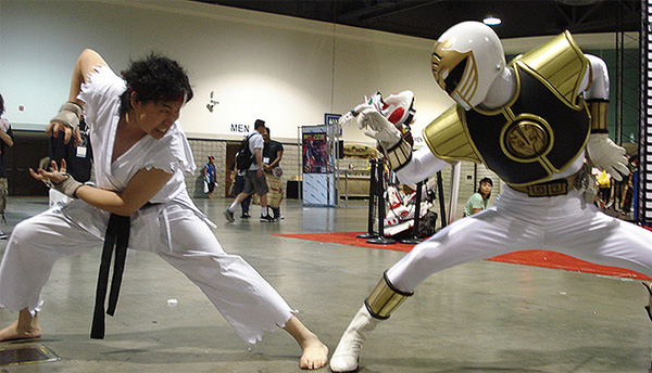 capcom cosplay crossover dairanger fighting gosei_sentai_dairanger hadouken kiba_ranger photo_(medium) power_rangers ryu_(street_fighter) tokusatsu street_fighter super_sentai