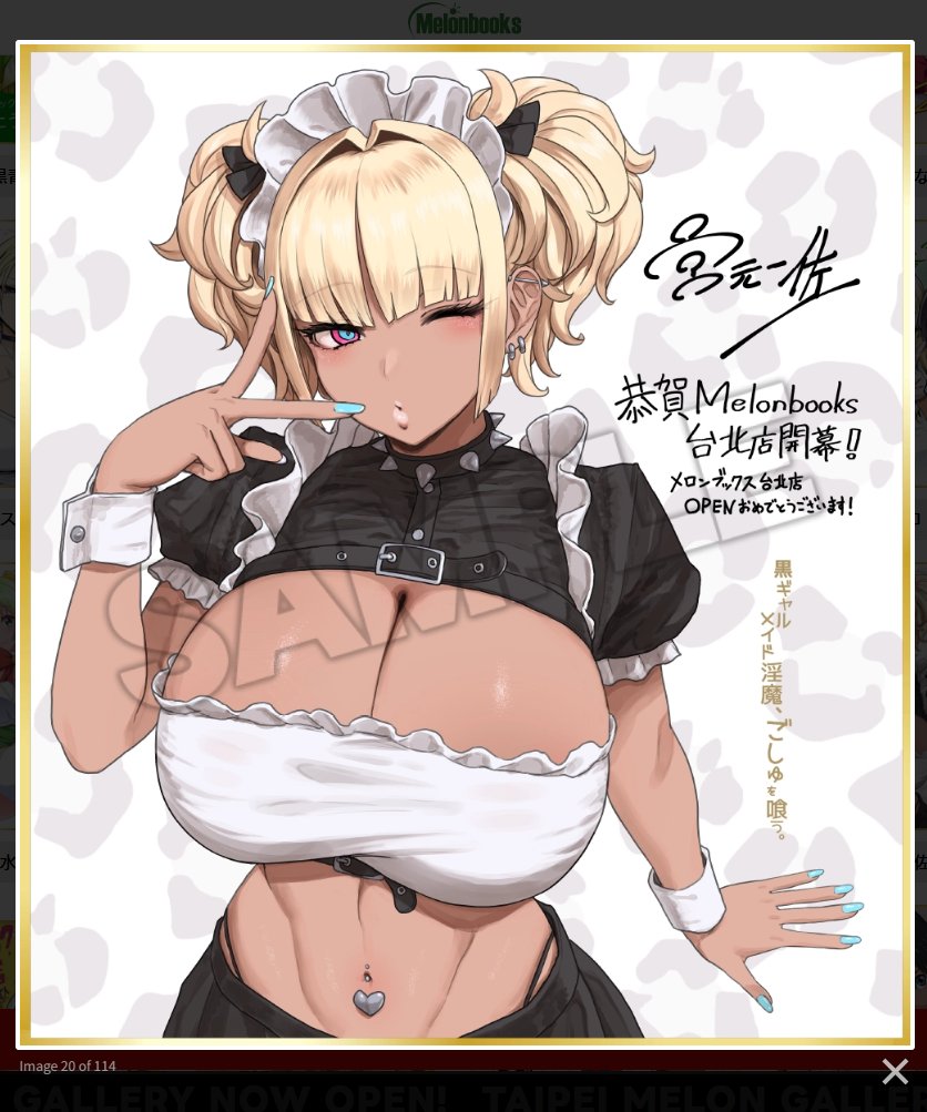 1girl blonde_hair breasts dark-skinned_female dark_skin huge_breasts miyamoto_issa