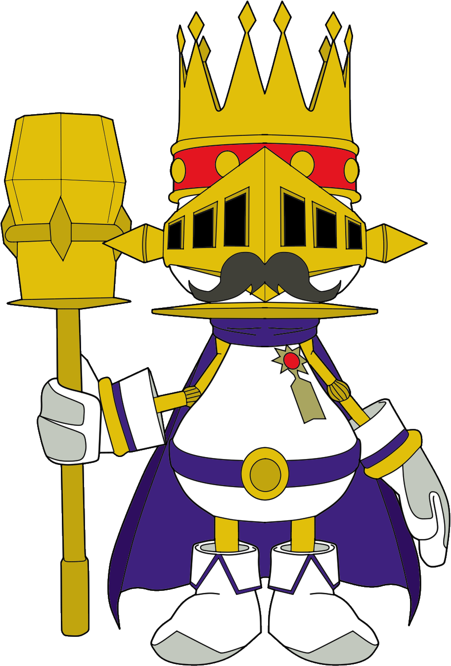 armor cape digimon digimon_(creature) highres kingchessmon lance looking_at_viewer polearm solo transparent_background weapon