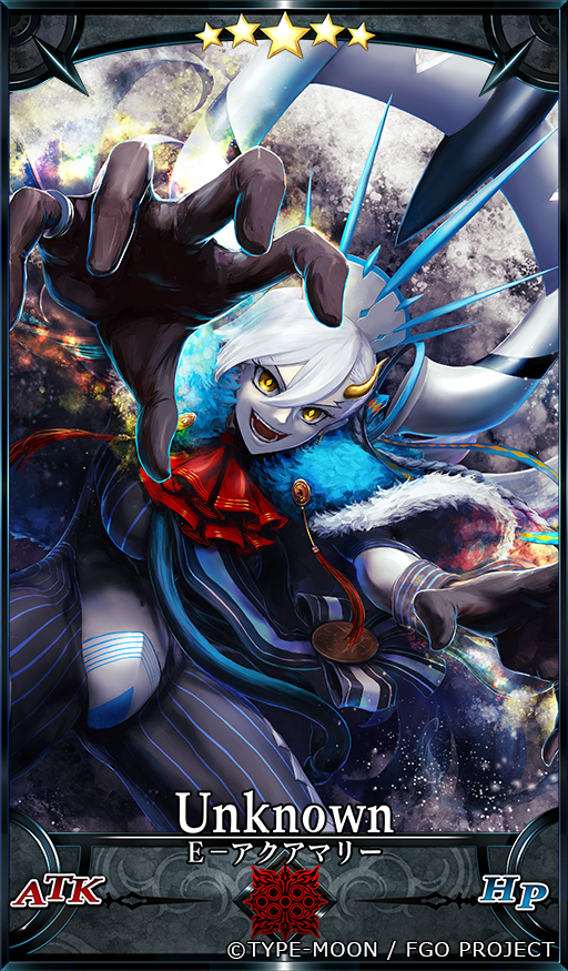 152_in_can 1girl black_gloves blue_cape bodysuit breasts cape crown e-aqua_marie fate/grand_order fate_(series) gloves horns large_breasts long_hair medallion navel official_art olga_marie_animusphere open_mouth u-olga_marie water white_hair yellow_eyes