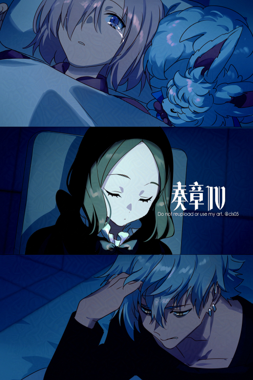 1boy 2girls brown_hair closed_eyes earrings echo_(circa) fate/grand_order fate_(series) forehead grey_hair hair_over_one_eye jewelry kadoc_zemlupus leonardo_da_vinci_(fate) leonardo_da_vinci_(fate/grand_order) leonardo_da_vinci_(rider)_(fate) long_hair mash_kyrielight multiple_girls parted_bangs pink_hair purple_eyes short_hair translation_request yellow_eyes