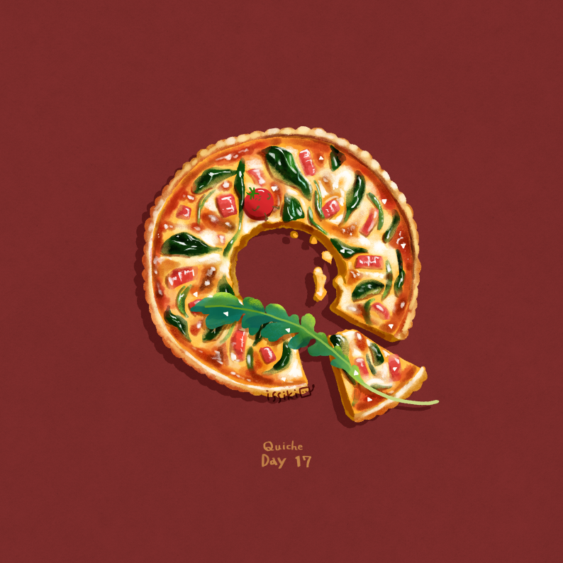 cherry_tomato food food_focus issiki_toaki no_humans original quiche tart_(food) tomato vegetable