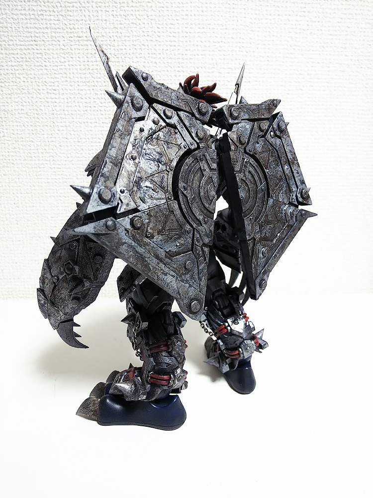 1boy armor back claws corruption custom custom_figure digimon digimon_(creature) figure full_armor full_body horns k-suwabe muscular photo_(medium) shield wargreymon