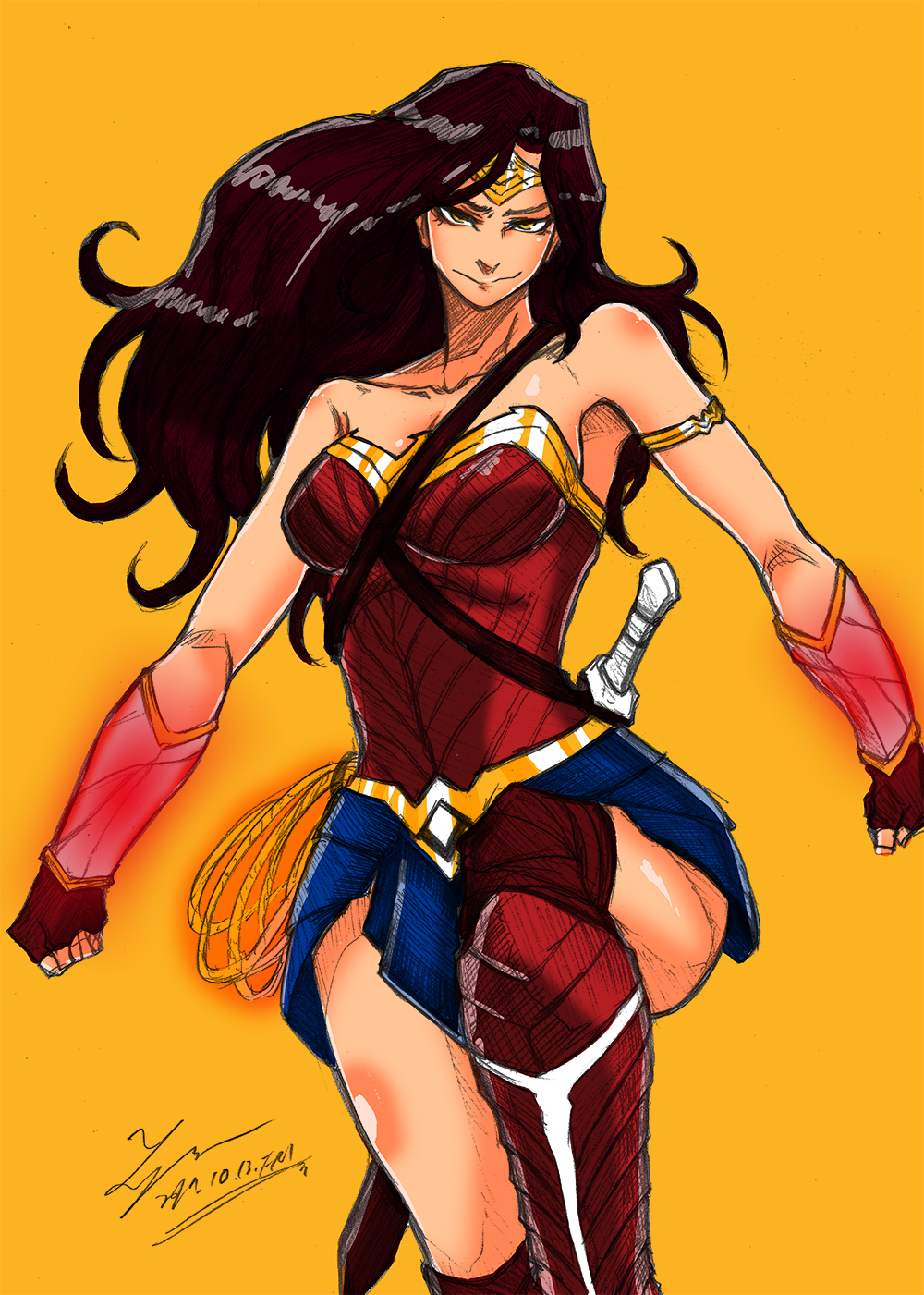 amazon_warrior dc_comics diana_prince highres manga_style tagme wonder_woman wonder_woman_(series)
