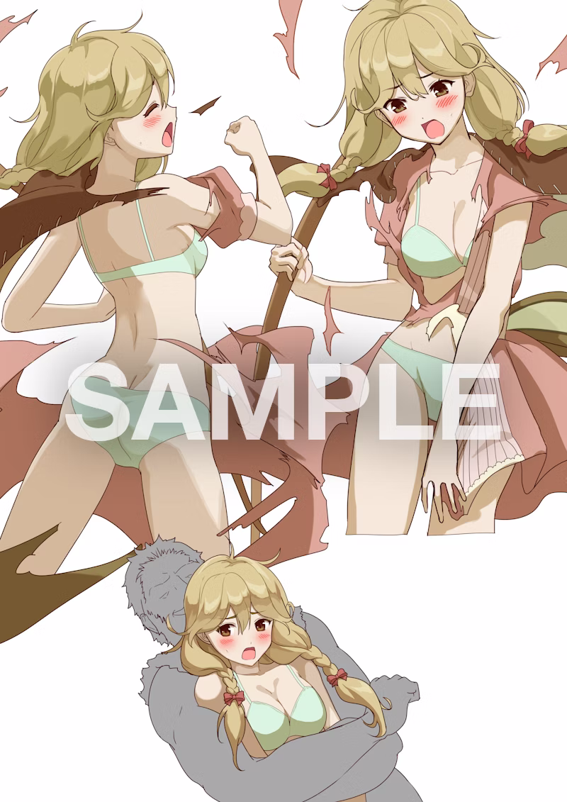 bandit bandit_(fire_emblem) battle_damage bow bra captured defeat destroyed_clothing faye_(fire_emblem) fire_emblem fire_emblem_echoes:_shadows_of_valentia grabbing_from_behind hariya188 nintendo panties torn_clothes underwear