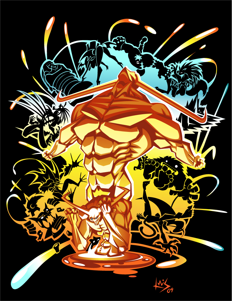 1boy 6+boys abs anakaris bishamon_(darkstalkers) darkstalkers demitri_maximoff demon_girl felicia_(darkstalkers) fish_boy frankenstein horns jon_talbain lord_raptor morrigan_aensland multiple_boys multiple_girls mummy muscular muscular_male pyron rikuo_(darkstalkers) samurai sasquatch_(darkstalkers) sword teeth victor_von_gerdenheim weapon werewolf zombie