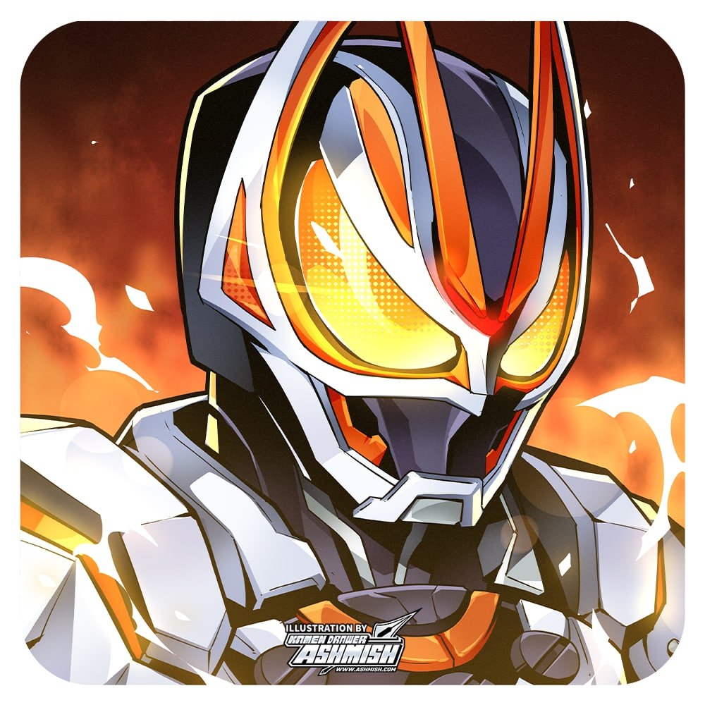 1boy alt_text armor artist_name ashmish black_bodysuit bodysuit commentary compound_eyes english_commentary fox fox_mask kamen_rider kamen_rider_geats kamen_rider_geats_(series) kitsune lightning male_focus mask profile tokusatsu upper_body watermark web_address white_armor