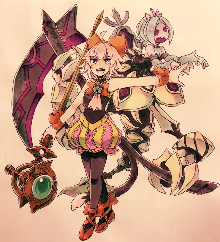 breasts celeb cleavage final_fantasy final_fantasy_crystal_chronicles final_fantasy_crystal_chronicles:_echoes_of_time medium_hair open_mouth pantyhose sherlotta sunagimo_(nagimo)