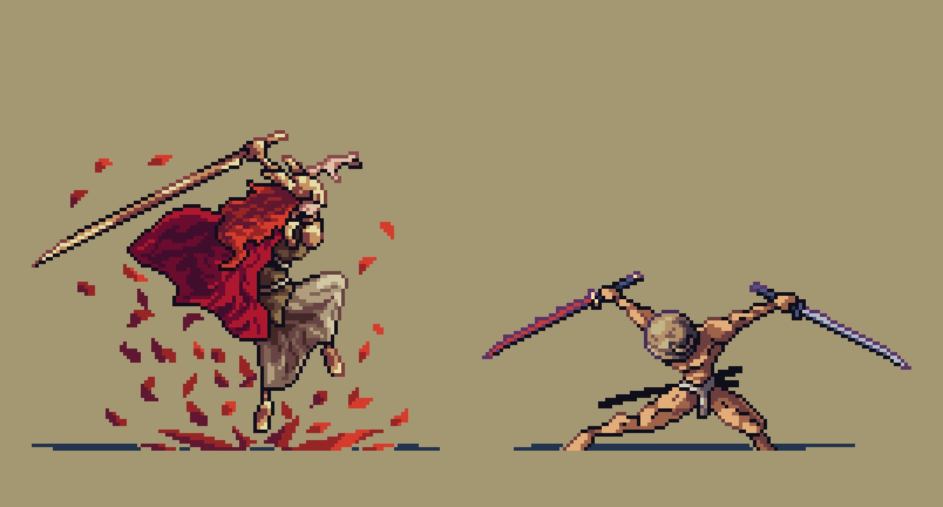 1boy 1girl amputee circlet clothing_aside covered_eyes elden_ring gold_circlet helmet helmet_over_eyes highres katana let_me_solo_her loincloth loincloth_aside malenia_blade_of_miquella mechanical_arms pot_on_head prosthesis prosthetic_arm prosthetic_leg single_mechanical_arm sword tarnished_(elden_ring) thicccsnail triple_amputee weapon winged_helmet
