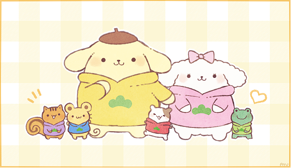 &gt;_&lt; 10s :3 animal ayu_(mog) bad_id bad_pixiv_id bagel_(sanrio) blush bow closed_eyes cosplay dog frog hair_bow hamster hand_up heart hood hoodie looking_at_viewer macaroon_(sanrio) matsuno_choromatsu matsuno_choromatsu_(cosplay) matsuno_ichimatsu matsuno_ichimatsu_(cosplay) matsuno_jyushimatsu matsuno_jyushimatsu_(cosplay) matsuno_karamatsu matsuno_karamatsu_(cosplay) matsuno_osomatsu matsuno_osomatsu_(cosplay) matsuno_todomatsu matsuno_todomatsu_(cosplay) mint_(sanrio) mouse_(animal) muffin_(sanrio) no_humans open_mouth osomatsu-san osomatsu_(series) plaid_background pompompurin sanrio scone_(sanrio) smile solid_circle_eyes squirrel standing sweater