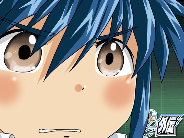 1boy banpresto blue_hair brown_eyes gununu_(meme) kouta_azuma male_focus meme solo super_robot_wars super_robot_wars_original_generation super_robot_wars_original_generation_gaiden