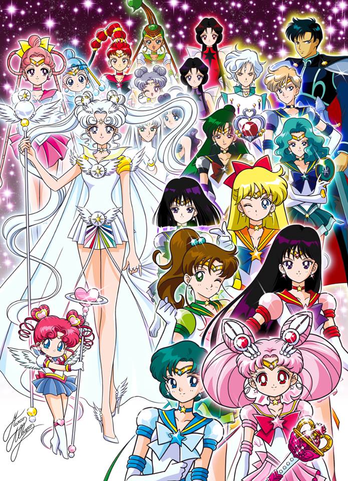 1990s_(style) 3boys 6+girls aino_minako amazoness_quartet anime_coloring artemis_(sailor_moon) artemis_(sailor_moon)_(human) bishoujo_senshi_sailor_moon bishoujo_senshi_sailor_moon_s bishoujo_senshi_sailor_moon_sailor_stars bishoujo_senshi_sailor_moon_stars bishoujo_senshi_sailor_moon_supers black_neckwear blue_bow blue_sailor_collar boots bow brooch cape cerecere_(sailor_moon) chiba_mamoru chibi_chibi chibi_usa choker cone_hair_bun crescent crescent_facial_mark deep_aqua_mirror deimos_(sailor_moon) derivative_work diana_(sailor_moon) diana_(sailor_moon)_(human) double_bun endymion eternal_tiare everyone facial_mark garnet_rod hair_bun half_updo heart heart_brooch heart_hair_bun helios_(sailor_moon) high_heels hino_rei index_finger_raised inner_senshi jewelry jpeg_artifacts junjun_(sailor_moon) kaiou_michiru kino_makoto knee_boots long_hair luna_(sailor_moon) luna_(sailor_moon)_(human) magical_girl marco_albiero meiou_setsuna mizuno_ami multi-tied_hair multiple_boys multiple_girls official_style one_eye_closed outer_senshi pallapalla_(sailor_moon) personification phobos_(sailor_moon) red_bow retro_artstyle sailor_ceres sailor_chibi_chibi sailor_chibi_moon sailor_collar sailor_cosmos sailor_juno sailor_jupiter sailor_mars sailor_mercury sailor_neptune sailor_pallas sailor_pluto sailor_saturn sailor_senshi sailor_uranus sailor_venus sailor_vesta shoes signature sparkle staff star_(symbol) star_brooch super_sailor_chibi_moon_(stars) super_sailor_jupiter_(stars) super_sailor_mars_(stars) super_sailor_mercury_(stars) super_sailor_neptune_(stars) super_sailor_pluto_(stars) super_sailor_saturn_(stars) super_sailor_uranus_(stars) super_sailor_venus_(stars) ten&#039;ou_haruka tomoe_hotaru twintails very_long_hair vesves_(sailor_moon) white_choker wing_brooch winged_footwear wings yellow_bow