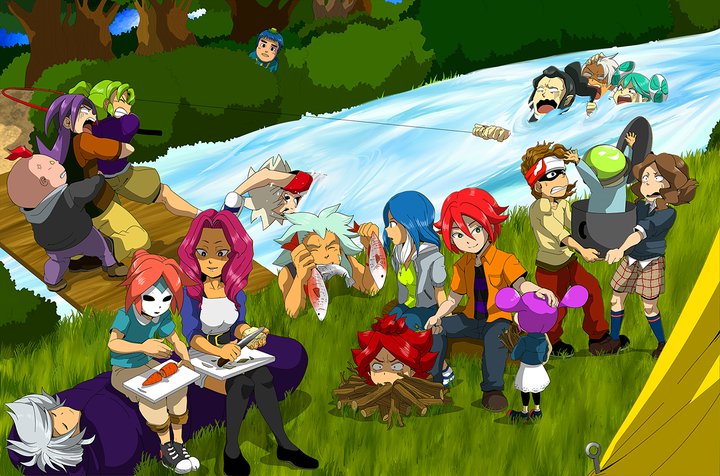 atsuishi_shigeto diam fishing helmet_(inazuma_eleven) inazuma_eleven inazuma_eleven_(series) izuno_yuu keeve kii_fumiko kiyama_hiroto kui_ruru kurione_yuki maquia metron_(inazuma_eleven) midorikawa_ryuuji miura_hiromu mutou_satoshi nagumo_haruya neppa_(inazuma_eleven) netsuha_natsuhiko poriore quill_(character) saginuma_osamu segata_ryuuichiro sumeragi_maki suzuno_fuusuke urubida wheeze yagami_reina zel