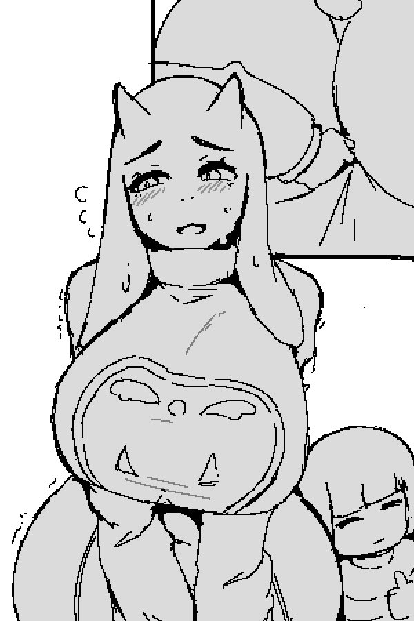 1girl 1other animal_ears averting_eyes blush breasts dress embarrassed fingering fingering_through_clothes flying_sweatdrops frisk_(undertale) furry furry_female goat_ears goat_girl goat_horns greyscale horns huge_breasts jaggy_lines long_sleeves looking_to_the_side mature_female monochrome multiple_views nervous_smile nervous_sweating open_mouth raised_eyebrows sideways_glance simple_background sketch smile standing sweat through_clothes thumbs_up toriel trembling undertale upper_body utdr_(toby_fox) v_arms white_background wide_hips wozzu