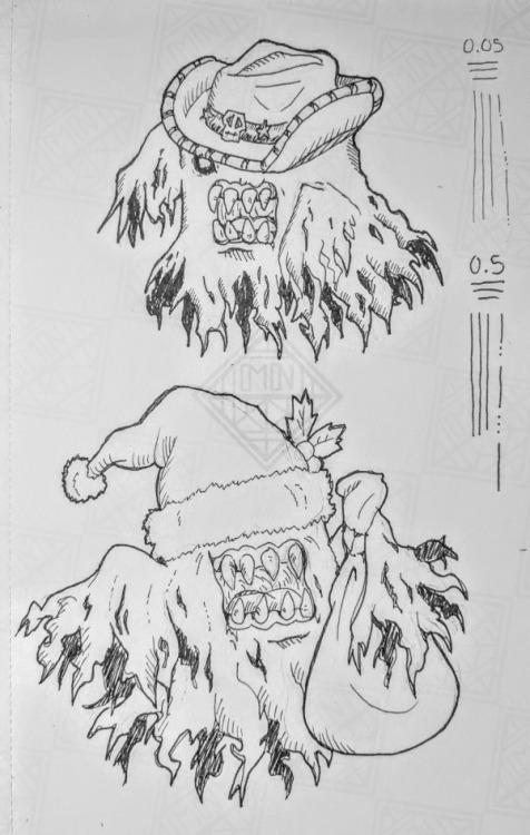 bakemon christmas christmas_ornaments cowboy_hat digimon digimon_(creature) floating ghost hat oridigi original soulmon