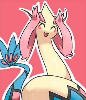 ^_^ animated animated_gif bittenhard blush blush_stickers caramelldansen closed_eyes gen_3_pokemon lowres milotic nintendo no_humans open_mouth pokemon pokemon_(creature) pokemon_rse prehensile_hair smile solo