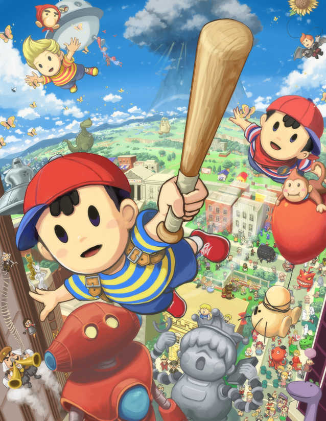 6+boys 6+girls absolutely_everyone aeolia_(mother_3) ana_(mother) apple_kid_(mother_2) baseball_bat blonde_hair blue_eyes boney brown_hair bubble_monkey bug butterfly buzz_buzz child claus_(mother_3) clayman cloud cranky_old_lady_(mother_2) day dcmc doria_(mother_3) doseisan drago dungeon_man_(mother_2) duster_(mother) eve_(mother) everdred_(mother_2) everyone flint_(mother_3) flying frank_(mother_2) gerardo_montague_(mother_2) ghosts_(mother_3) giygas happy_happyist hat hinawa insect ionia_(mother_3) jeff_andonuts kenji_gonzales kumatora leder lloyd_(mother) lucas_(mother_3) lydia_(mother_3) mani_mani_statue master_belch_(mother_2) mixolydia_(mother_3) mother_(series) mother_1 mother_2 mother_3 multiple_boys multiple_girls ness_(mother_2) ninten nintendo ocho_(mother_3) oj paula_(mother_2) phrygia_(mother_3) picky_minch pigmask pink_hair poo_(mother_2) porky_minch quiff ribbon rope_snake runaway_guys salsa_(mother) sharks_(mother_2) shimmy_zmizz smile starman_(mother) teddy_(mother) tendas tessie_(mother_2) tony_(mother_2) tonzura_brothers ultimate_chimera wess yokuba yoshikoshi_(mother_3)
