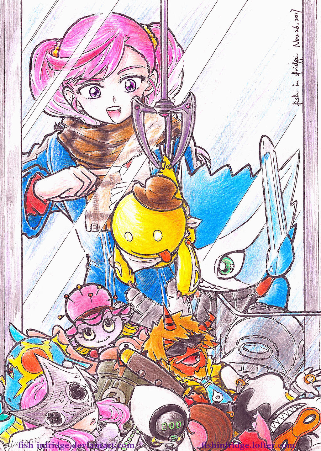 appmon beautymon calcumon coachmon copipemon digimon digimon_universe:_appli_monsters dokamon dressmon gomimon highres karan_eri marilyn_perorimon perorimon weatherdramon
