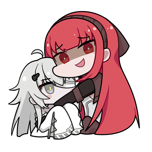2girls ahoge bare_shoulders black_hairband bright_pupils chibi chibi_only chinese_commentary commentary_request detached_sleeves euyueuy evil_smile grey_eyes hair_ornament hairband hug long_hair looking_at_another looking_at_viewer mole mole_under_eye multiple_girls no._21:_xxi_(pgr) no._21_(pgr) open_mouth partially_shaded_face protecting punishing:_gray_raven red_eyes red_hair simple_background sleeves_past_fingers sleeves_past_wrists smile upper_body vera:_rozen_(pgr) vera_(pgr) white_background white_hair white_pupils yellow_pupils