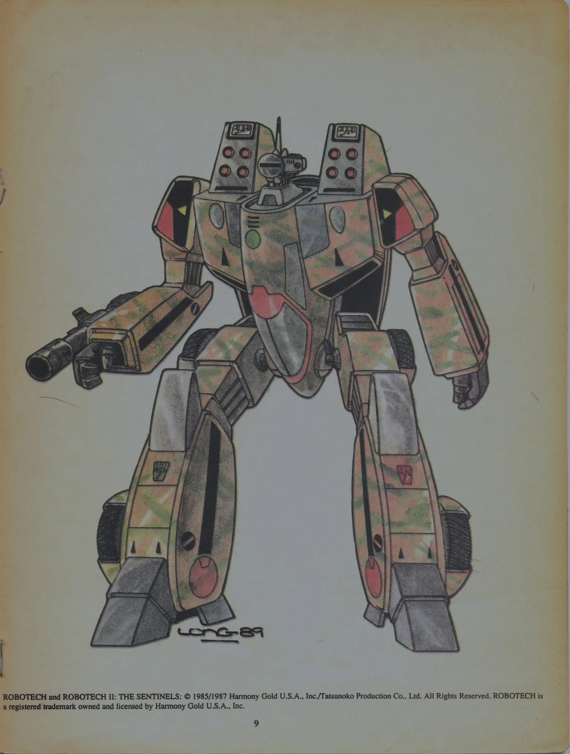 1989 cockpit harmony_gold highres mecha robot robotech robotech_ii:_the_sentinels wheels