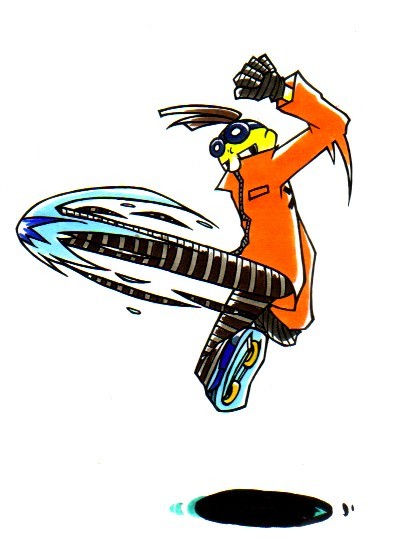 1boy donsoku_komagome_pipette gloves goggles inline_skates jet_set_radio male_focus roller_skates sega skates slate_(jsr) solo