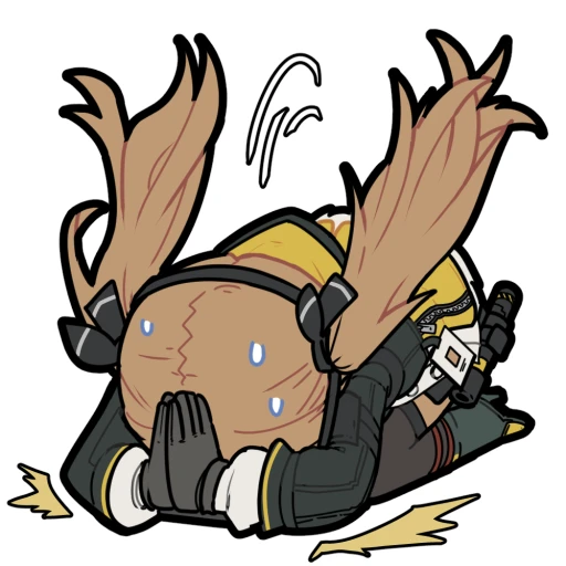 1girl apologizing black_ribbon brown_hair chibi chinese_commentary dogeza girls&#039;_frontline girls&#039;_frontline_2:_exilium hair_ribbon jacket lenna_(girls&#039;_frontline_2) long_hair madcore motion_lines official_art own_hands_together ribbon second-party_source solo sweatdrop twintails ump9_(girls&#039;_frontline)