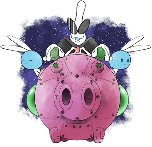 1boy alien alien_bunny_(warioware) black_cape cape colored_skin lever lowres nintendo official_art open_mouth orbulon sky smile space spacecraft star_(sky) starry_sky sunglasses takeuchi_kou third-party_source ufo warioware warioware:_get_it_together! white_skin