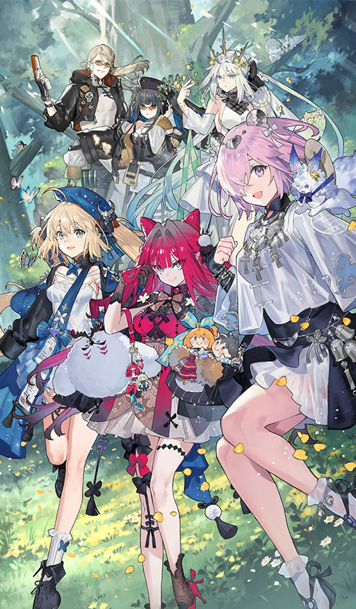 3boys 5girls :d ahoge animal artoria_caster_(chinese_ver._8th_anniversary)_(fate) artoria_caster_(fate) artoria_pendragon_(fate) ashiya_douman_(fate) baobhan_sith_(chinese_ver._8th_anniversary)_(fate) baobhan_sith_(fate) black_boots black_bow black_dress black_gloves black_hair black_jacket black_shoes black_socks blanca_(fate) blonde_hair blue_eyes blue_hair blue_hat boots bow bracelet breasts bug butterfly cernunnos_(fate) character_doll chinese_clothes chinese_commentary closed_mouth commentary_request creature creature_on_shoulder detached_sleeves dot_mouth dress fate/grand_order fate_(series) fou_(fate) fujimaru_ritsuka_(female) fujimaru_ritsuka_(male) gloves hair_between_eyes hair_bow hair_intakes hair_ornament hair_over_one_eye halterneck hand_in_own_hair hat high_collar high_heels in_tree insect jacket jewelry leg_up long_hair long_sleeves mash_kyrielight mash_kyrielight_(chinese_ver._8th_anniversary) medium_hair mini_person miniboy morgan_le_fay_(chinese_ver._8th_anniversary)_(fate) morgan_le_fay_(fate) moth multicolored_hair multiple_boys multiple_girls oberon_(fate) official_art on_shoulder one_eye_covered open_clothes open_jacket open_mouth orange-tinted_eyewear pankou red_shoes round_eyewear saint_quartz_(fate) shanghai_neckline shoes short_dress short_hair sideboob sidelocks sleeveless sleeveless_dress smile socks standing starshadowmagician tenochtitlan_(chinese_ver._8th_anniversary)_(fate) tenochtitlan_(fate) tezcatlipoca_(chinese_ver._8th_anniversary)_(fate) tezcatlipoca_(fate) third-party_source tinted_eyewear tree twintails two-tone_hair very_long_hair white_dress white_hair white_sleeves white_socks zipper_pull_tab