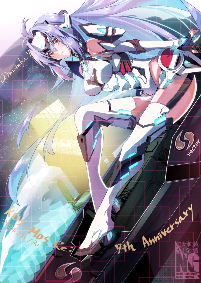 android armor armored_leotard expressionless forehead_protector glowing_crystal kos-mos kos-mos_re: leotard nanami_shingu red_eyes white_armor white_leotard xenoblade_chronicles_(series) xenoblade_chronicles_2 xenosaga